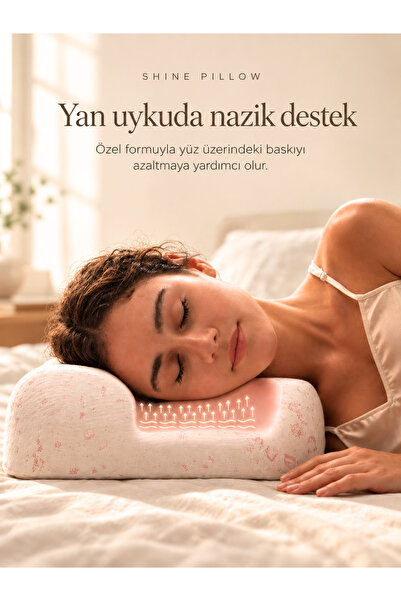 Shine Pillow Kırışıklık Önleyici Ortopedik Güzellik Yastığı – Hyaluronik Asit Içerikli, Anti-aging Visko Yastık