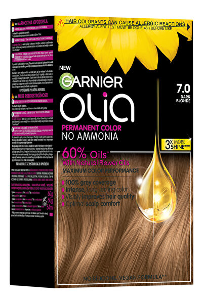 Garnier Vopsea de par permanenta fara amoniac Garnier Olia 7.0 Dark Blonde, 1...