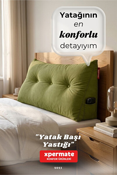 XPERMATE Yatak Başı Yastığı Sırt ve Bel Destek Yastığı 160 cm Yaslanma ve Din...