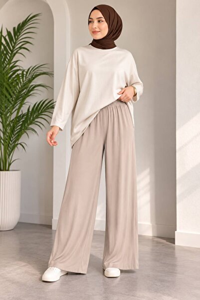 ÖZNE BUTİK Kadın %100 pamuklu likralı penya pantalon