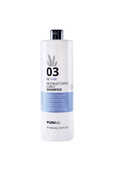 PURING 03 Rehab Silk & Wheat Protein Curl Enhancing Shampoo for Curly and Wav...