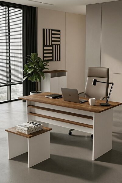 KODIGU Palma Ofis Takımı | 140x60cm Ofis Çalışma Masası | Ofis Dolabı | Sehpa...