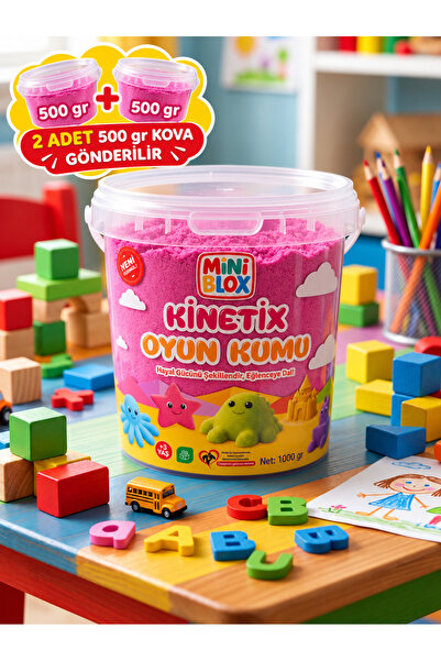 MİNİBLOX Doğal Kinetik Oyun Kumu 1kg