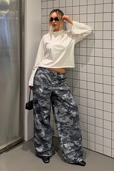 Laluvia Antrasit Kamuflaj Desen Pantolon - 9153