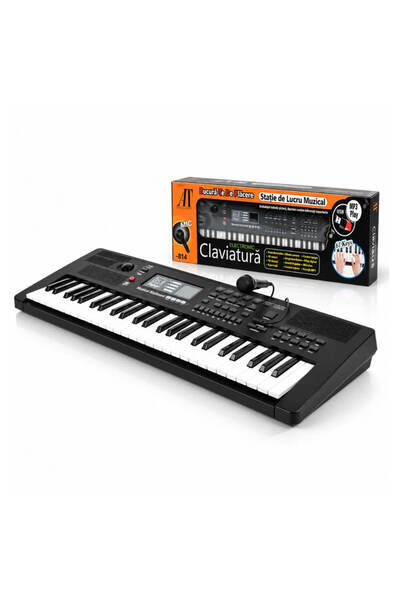 DrKala Claviatură electronică cu 61 de clape, microfon inclus, funcții MP3 și...