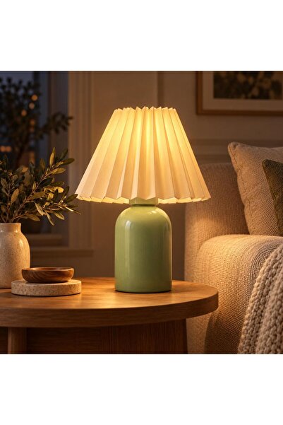 retro home design Yeşil Sıvama Ayaklı Komidin Üstü Şık Dekoratif Umbrella Şap...
