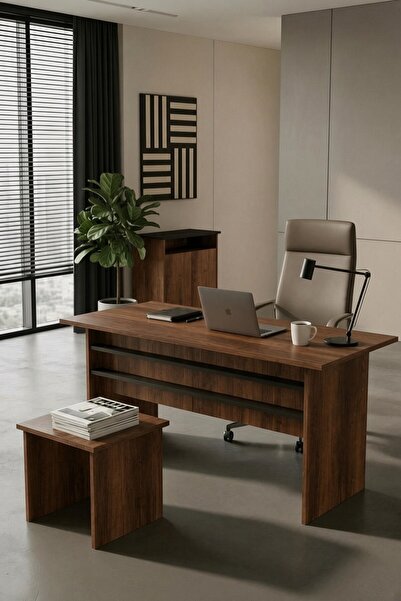 KODIGU Palma Ofis Takımı | 140x60cm Ofis Çalışma Masası | Ofis Dolabı | Sehpa...