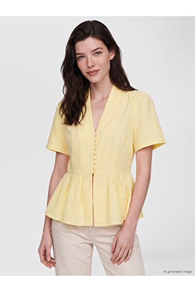 LC Waikiki Quality Pieces from Çelebi Store V Planting 100% Cotton Peplum Blouse