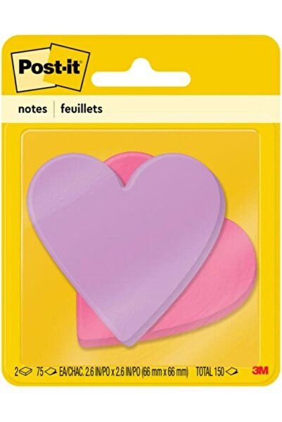 Post it Gift ملاحظات لاصقة بتصميم قلب 3 × 3 بوصة (76 × 76 ملم) بألوان متنوعة،...