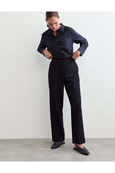 Marks & Spencer Saf Yün Straight Leg Pantolon