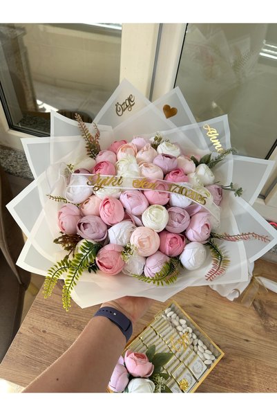 Meline Buket Tasarım ruhun çiçek açsın hislerin Şakayık özel seri 41 adet