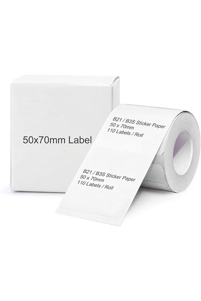 Generic شريط طابعة الملصقات 50×70 مم، متوافق مع B21/B3S، مقاوم للماء، ذاتي ال...