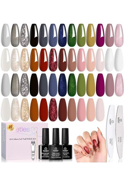 beetles Gel Polish مجموعة طلاء أظافر جيلي بيتلز - طلاء جيلي سحري، طقم عيد الم...