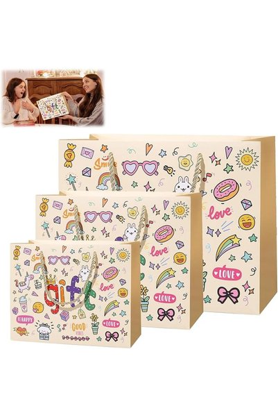 GENERAL MuSylonz 3 PCS Happy Birthday Gift Bags, Luxury Party Favor Bags for ...