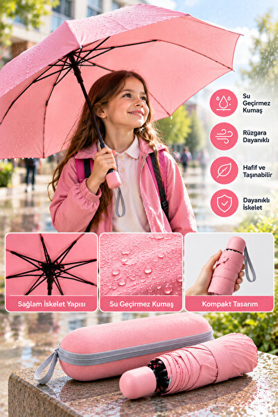 Clevora KAPSÜL ŞEMSİYE PEMBE