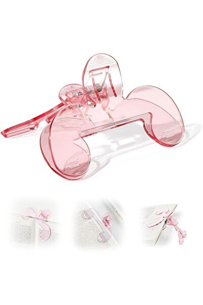 ELECDON Book Clip & Page Holder for Reading - Transparent Book Clips with 12°...