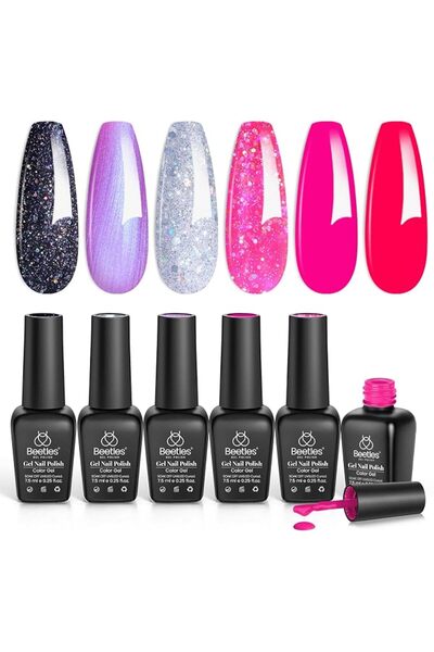 beetles Gel Polish مجموعة طلاء أظافر جيلي بيتلز - طلاء جيلي سحري، طقم عيد الم...