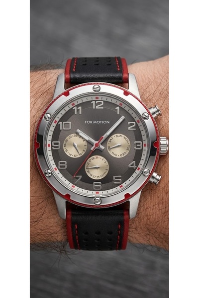 Formotion Fm.B03318.05 Functions Active Stylish Leather Cord Men's Wristwatch