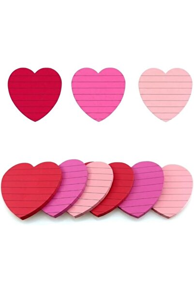 TERRIFI 6 Pads Heart Lined Sticky Notes, 300 Sheets Cute Pastel Memo Pads, 3x...