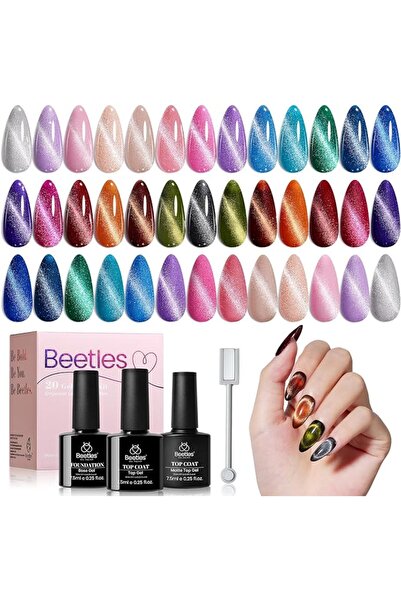 beetles Gel Polish مجموعة طلاء أظافر جل صيفية من بيتس، 20 لونًا بألوان الباست...