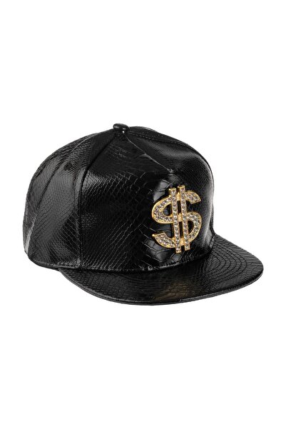 OEM Sapca Deghizare Neagra cu Dolar de Culoare Aurie & Strass pentru Adulti –...