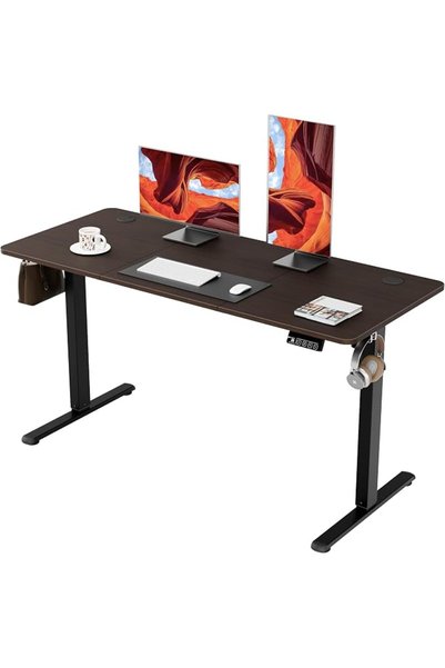 Ergomaker Electric Standing Desk, 140 x 60 cm Height Adjustable Sit Stand Des...