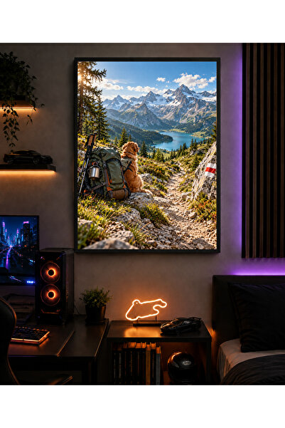 Miutic Print Studio Tablou decorativ pentru drumeții „Nu toate drumurile se f...