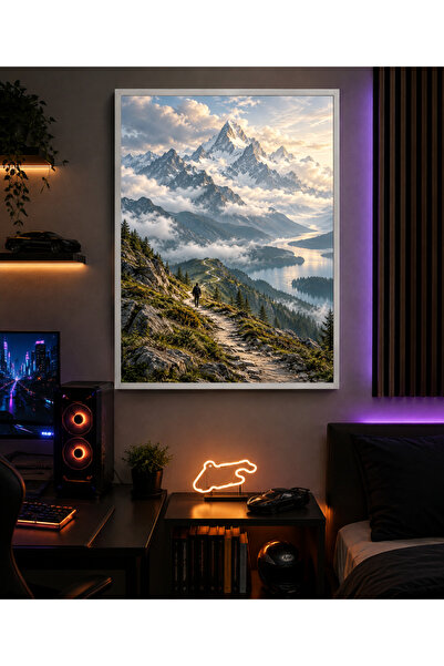 Miutic Print Studio Tablou decorativ pentru drumeții „Muntele nu te grăbește....