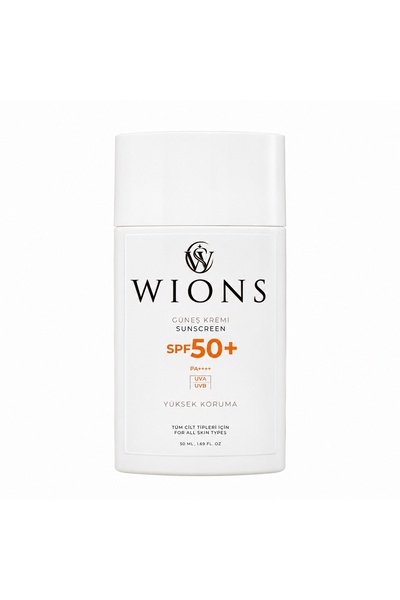 SPF 50+ PA++++ Nemlendirici Güneş Kremi Yüksek Koruma UVA UVB Tüm Cilt Tipleri 50 ML