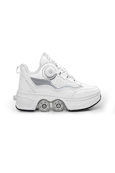 ZACOZ Unisex Tek Tuşla Açılıp Kapanabilen Gizli Tekerlekli Patenli Spor Ayakk...