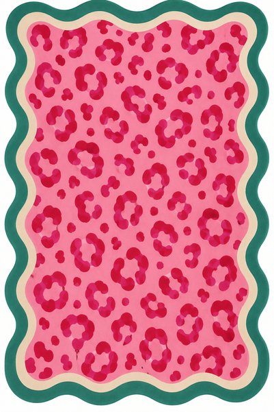 Rugs Modern Halı Auraplus Çiçek Dalga Desenli Çok Renkli İnce Dokuma Taban Sa...