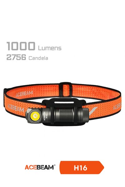 ACEBEAM H16 Hafif ve Kompakt LED Kafa Feneri – Yüksek CRI90 Nichia 519A, 14500 / AA Uyumlu, Mıknatıslı Taban