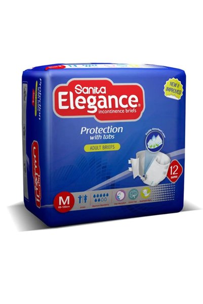 Sanita Elegance حفاضات للكبار مقاس متوسط - 12 حفاضة