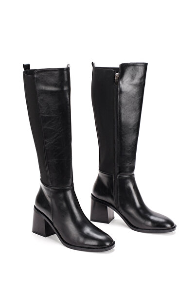 DYG STORE Flexible Elastic Thick Heeled Women's Boots