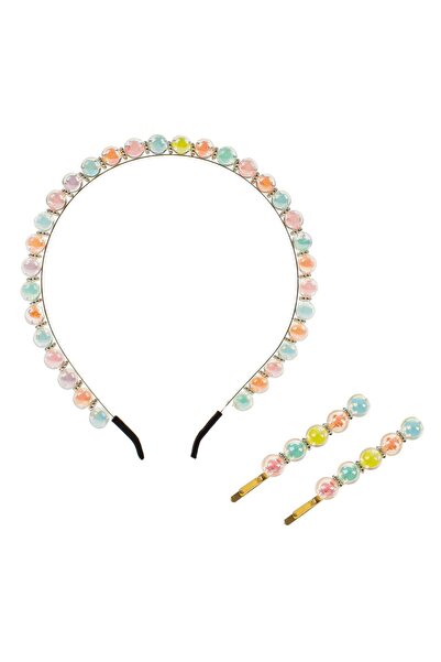 DD SHOP Set Coronita Clame Par cu Margele Colorate pentru Copii - 3buc