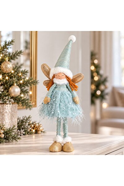 DD SHOP Inger cra rochie verde aripi 40cm - Figurine Decorative Craciun