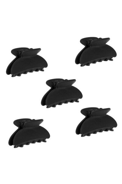 DD SHOP Clame Par Negre Mate Semiluna pentru Femei 5cm - 5buc - Prins Parul, ...