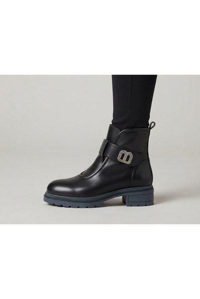 MARCO ROCCO Genuine Leather, Fur Inside, Velcro Tape, Zippered Boots, Women's...