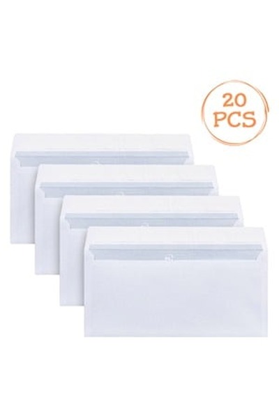 CBD CORAL BEST DEALS Plicuri albe pentru corespondență 11x23cm - 20 buc