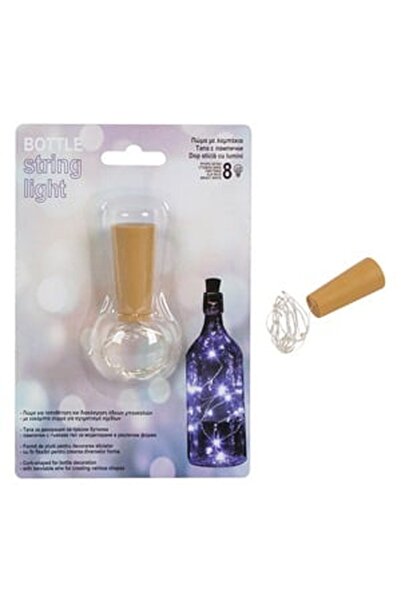 CBD CORAL BEST DEALS Dop de sticlă cu 8 lumini LED - Lumină alb rece