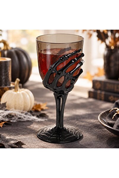 DD SHOP Pahar cu Picior din Plastic Mana de Schelet de Halloween350ml