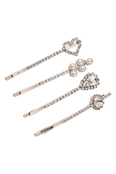 DD SHOP Set Agrafe Par de Culoare Roz Aurie cu Strass Margele pentru Femei 6....