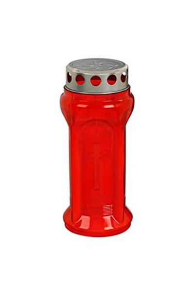 CBD CORAL BEST DEALS Lumânare decorativă roșie cu capac Ø9.5x22cm