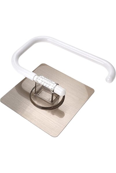DRAMA HOME Towel Rack And Roll Paper Holder With Magic Flexible Sticker, Silv...