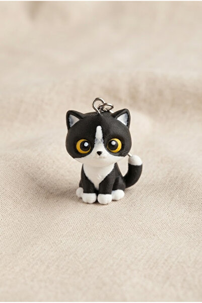 BytexStore Sevimli Kedi Eklemli Anahtarlık & Çanta Süsü – Figürlü Hediyelik C...