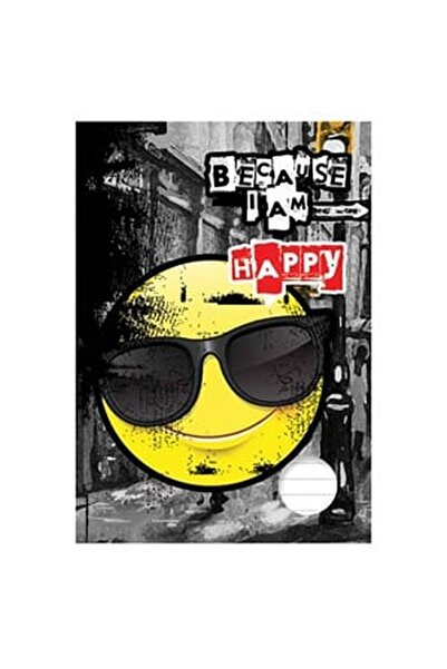CBD CORAL BEST DEALS Caiet A5 liniat cu copertă cu model emoji - 60 de pagini