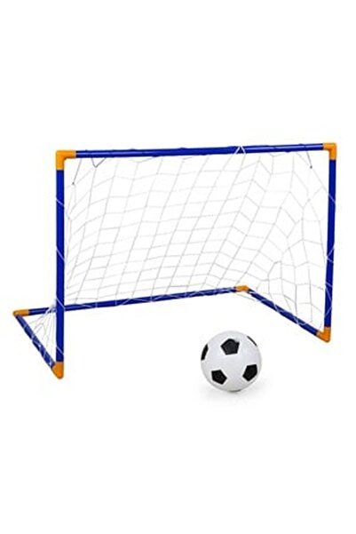CBD CORAL BEST DEALS Poartă de fotbal din plastic albastru cu minge și pompă ...