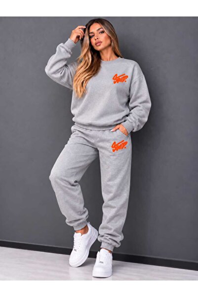 YK WEAR Комплект анцуг без яка от две части, зимен, с щампа Шардон SVP, дамск...