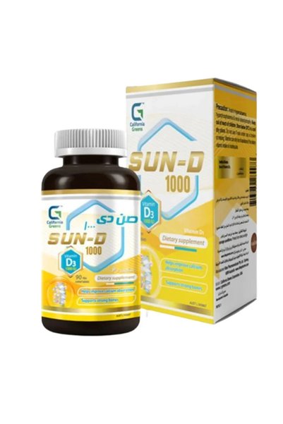 SUN-D مكمل غذائي فيتامين د 1000 وحدة دولية من صن داي، 90 قرصًا
