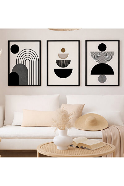 VOBA STORE SET DE PICTURĂ MINIMALISTĂ CU CADRU, 3 PIESE